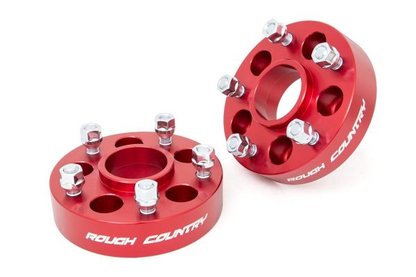 Wheel Adapters 5×4.5 to 5×5 Adapters Red 6061-T6 Aluminum Sold in Pairs Rough Country