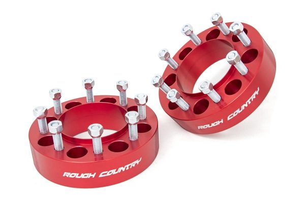 2 Inch Wheel Spacers 8×170 Red 03-21 Ford Super Duty 4WD Rough Country