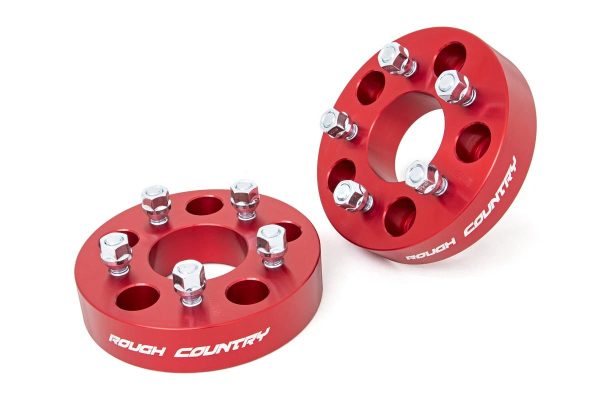 Wheel Adapters 5×5 to 5×4.5 Adapters Red 6061-T6 Aluminum Sold in Pairs Rough Country