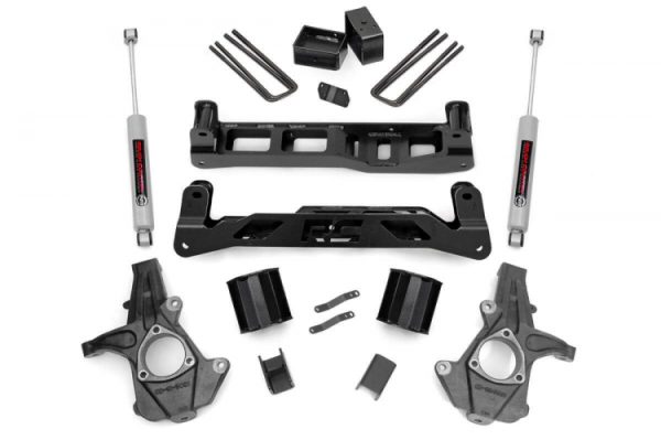 5 Inch Suspension Lift Kit w/N3 Shocks & Struts 14-17 Silverado/Sierra 1500 2WD Cast Steel Rough Country