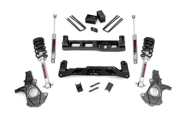 5 Inch Suspension Lift Kit Lifted Struts w/N3 Shocks & Struts 07-13 Silverado/Sierra 1500 2WD Rough Country