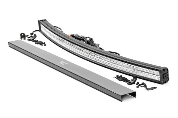 54-inch Curved Cree LED Light Bar – Dual Row Chrome Series w/ Cool White DRL Rough Country