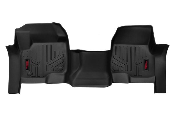 Heavy Duty Floor Mats Front-17-20 Ford Super Duty Bench Seats Rough Country