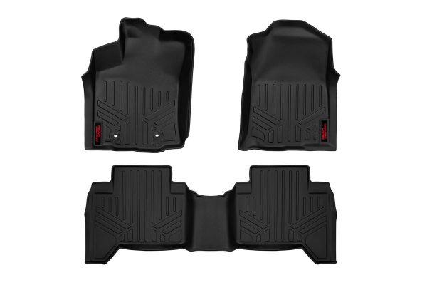 Heavy Duty Floor Mats Front/Rear-16-20 Toyota Tacoma Double Cab Rough Country